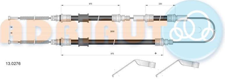 Cable handbrake 13.0276 - image 2