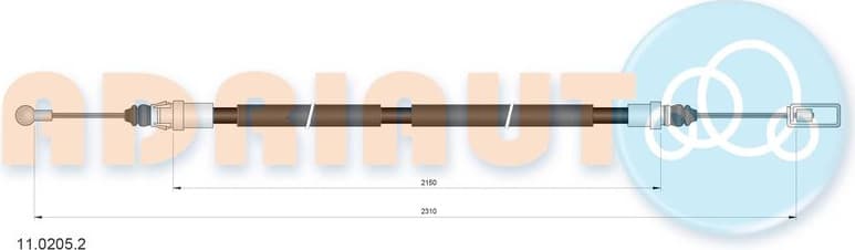 Cable handbrake 11.0205.2 - image 2