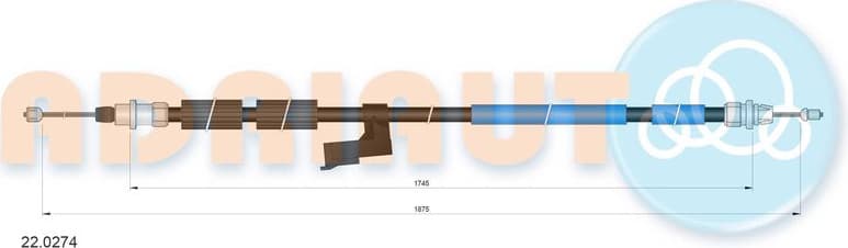 Cable handbrake 22.0274 - image 2