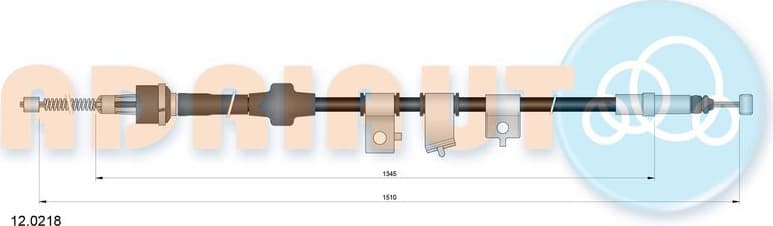 Cable Pull, parking brake 12.0218