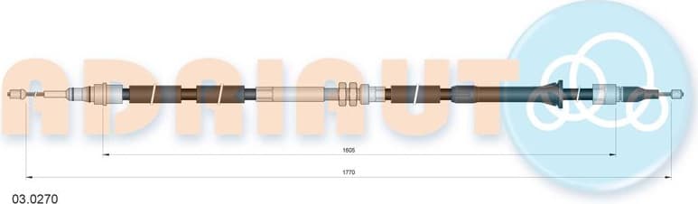 Cable handbrake 03.0270 - image 2