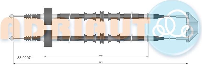 Cable handbrake 33.0207.1 - image 2