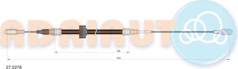 Cable handbrake 27.0276 - image 2