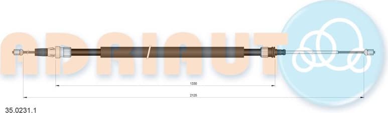 Cable handbrake 35.0231.1 - image 2