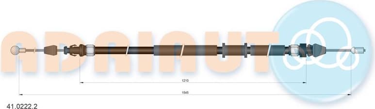 Cable handbrake 41.0222.2 - image 2