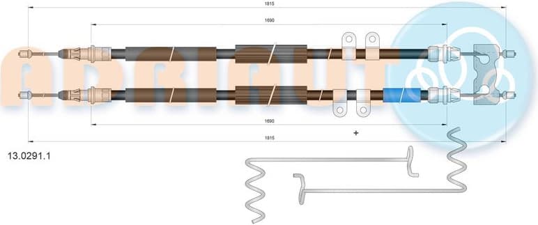 Cable handbrake 13.0291.1 - image 2