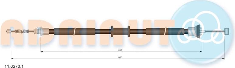 Cable Pull, parking brake 11.0270.1