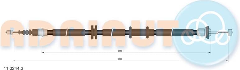 Cable Pull, parking brake 11.0244.2