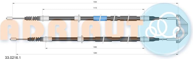 Cable handbrake 33.0216.1 - image 2