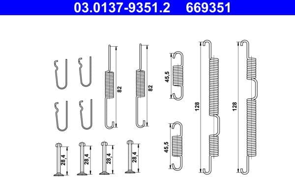 Accessory Kit, brake shoes 03.0137-9351.2