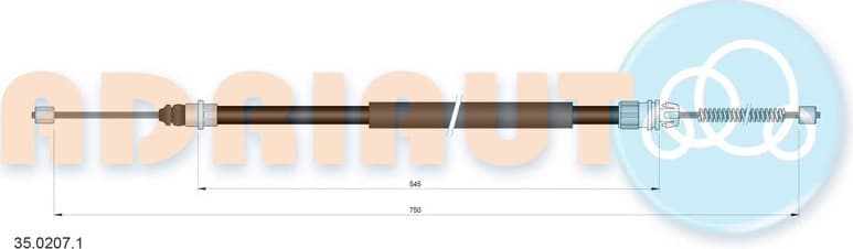 Cable handbrake 35.0207.1 - image 2