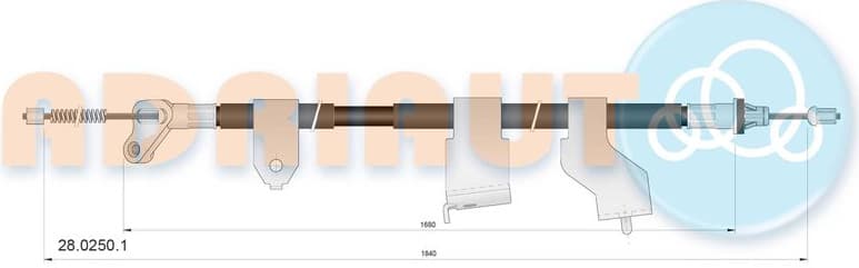 Cable handbrake 28.0250.1 - image 2