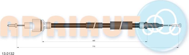 Cable Pull, clutch control 13.0132