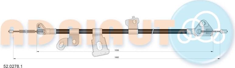 Cable handbrake 52.0278.1 - image 2
