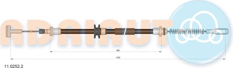 Cable handbrake 11.0252.2