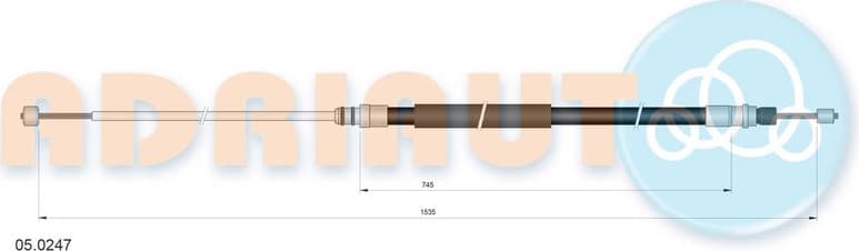 Cable handbrake 05.0247 - image 2