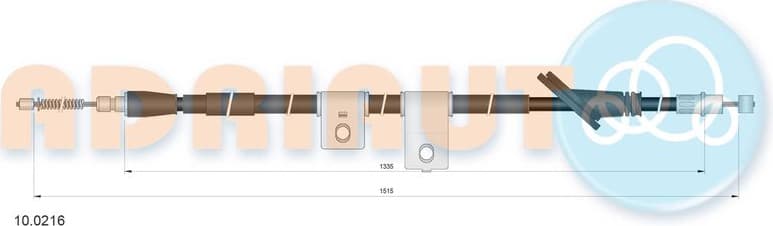 Cable Pull, parking brake 10.0216