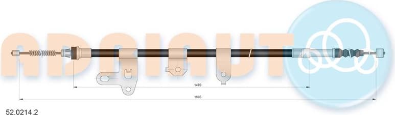Cable handbrake 52.0214.2