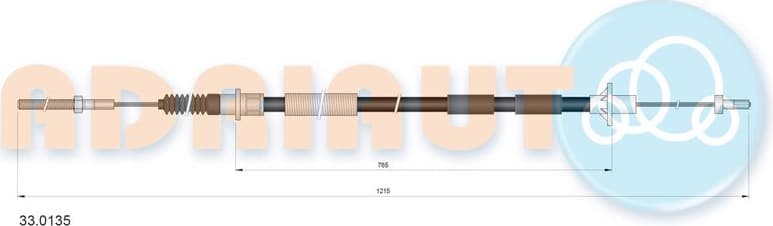 Cable Pull, clutch control 33.0135