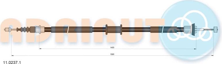Cable Pull, parking brake 11.0237.1