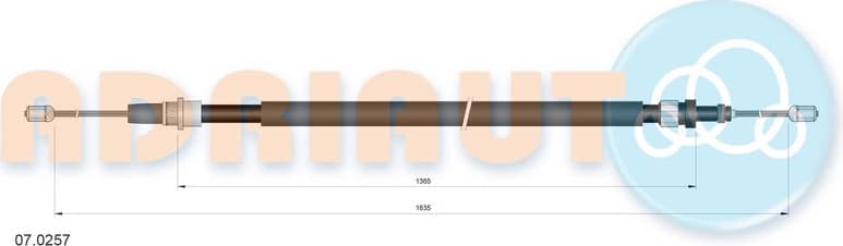 Cable handbrake 07.0257 - image 2