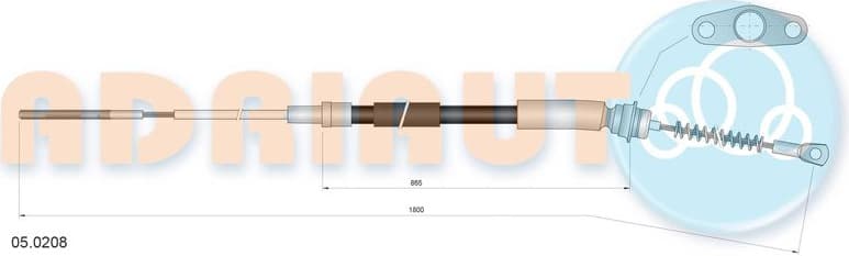 Cable Pull, parking brake 05.0208