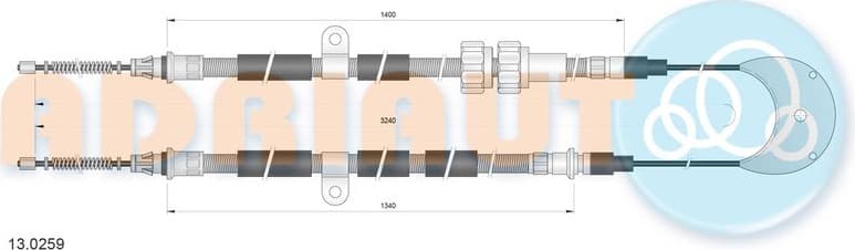 Cable Pull, parking brake 13.0259