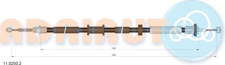 Cable Pull, parking brake 11.0250.2