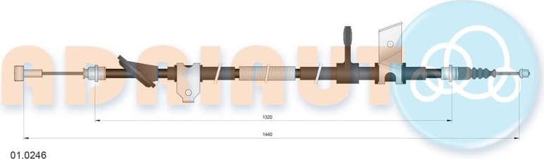 Cable Pull, parking brake 01.0246