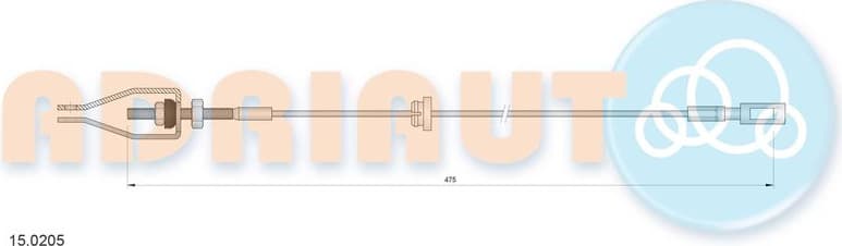 Cable Pull, parking brake 15.0205