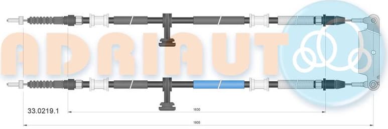 Cable handbrake 33.0219.1 - image 2