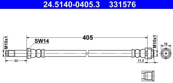 Brake Hose 24.5140-0405.3