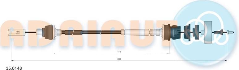 Cable Pull, clutch control 35.0148