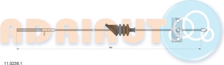 Cable Pull, parking brake 11.0238.1