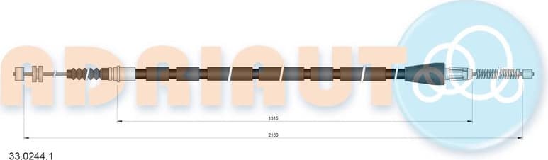 Cable handbrake 33.0244.1 - image 2