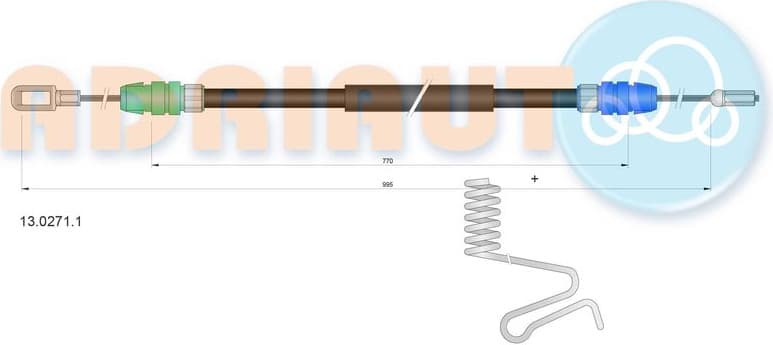 Cable handbrake 13.0271.1 - image 2