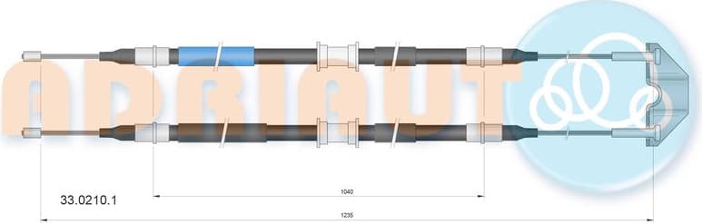 Cable handbrake 33.0210.1 - image 2