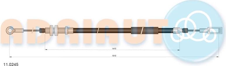 Cable Pull, parking brake 11.0245