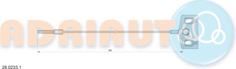 Cable Pull, parking brake 28.0233.1