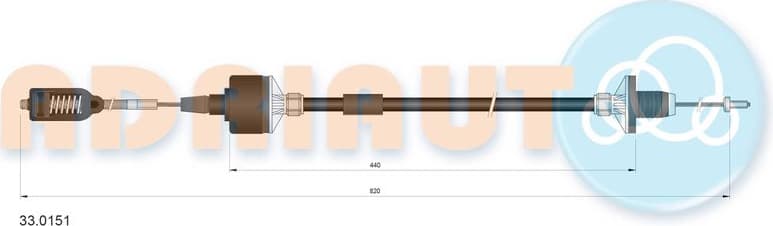 Cable Pull, clutch control 33.0151