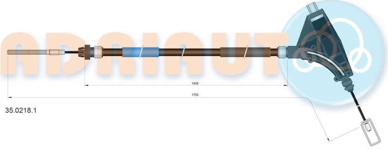 Cable handbrake 35.0218.1 - image 2