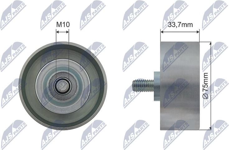 Tensioner Pulley, V-belt RRK-NS-008
