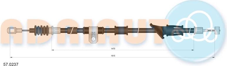 Cable handbrake 57.0237 - image 2