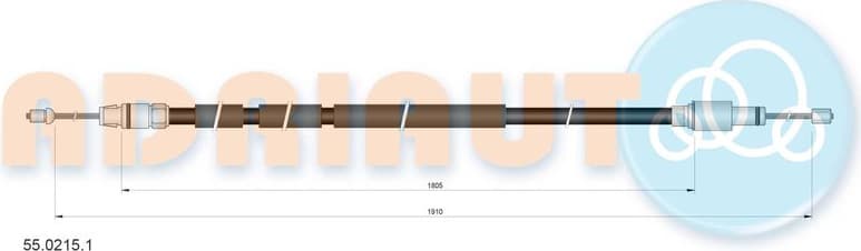 Cable handbrake 55.0215.1 - image 2