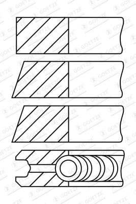 Piston Ring Set 08-522407-00 - image 2