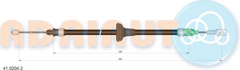 Cable handbrake 41.0204.2 - image 2