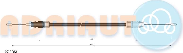 Cable handbrake 27.0263