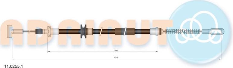Cable Pull, parking brake 11.0255.1