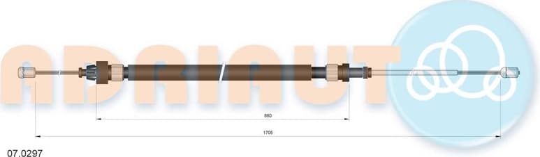 Cable handbrake 07.0297 - image 2
