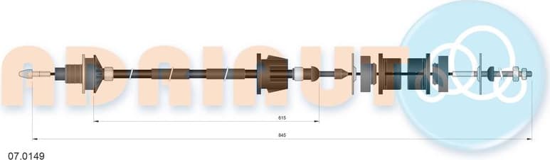 Cable Pull, clutch control 07.0149